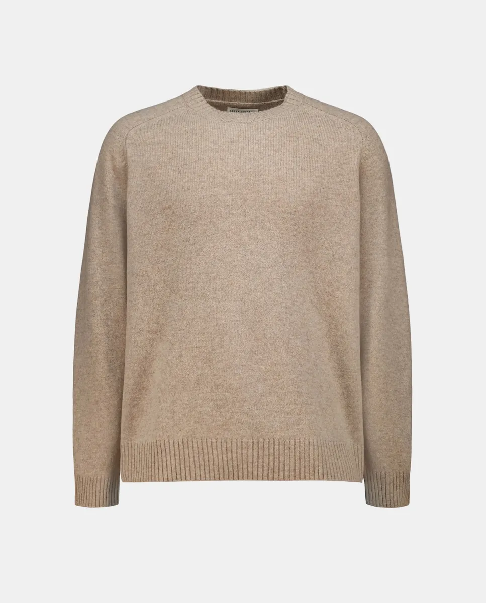 

Мужской свитер из овечьей шерсти с круглым вырезом Green Coast, бежевый