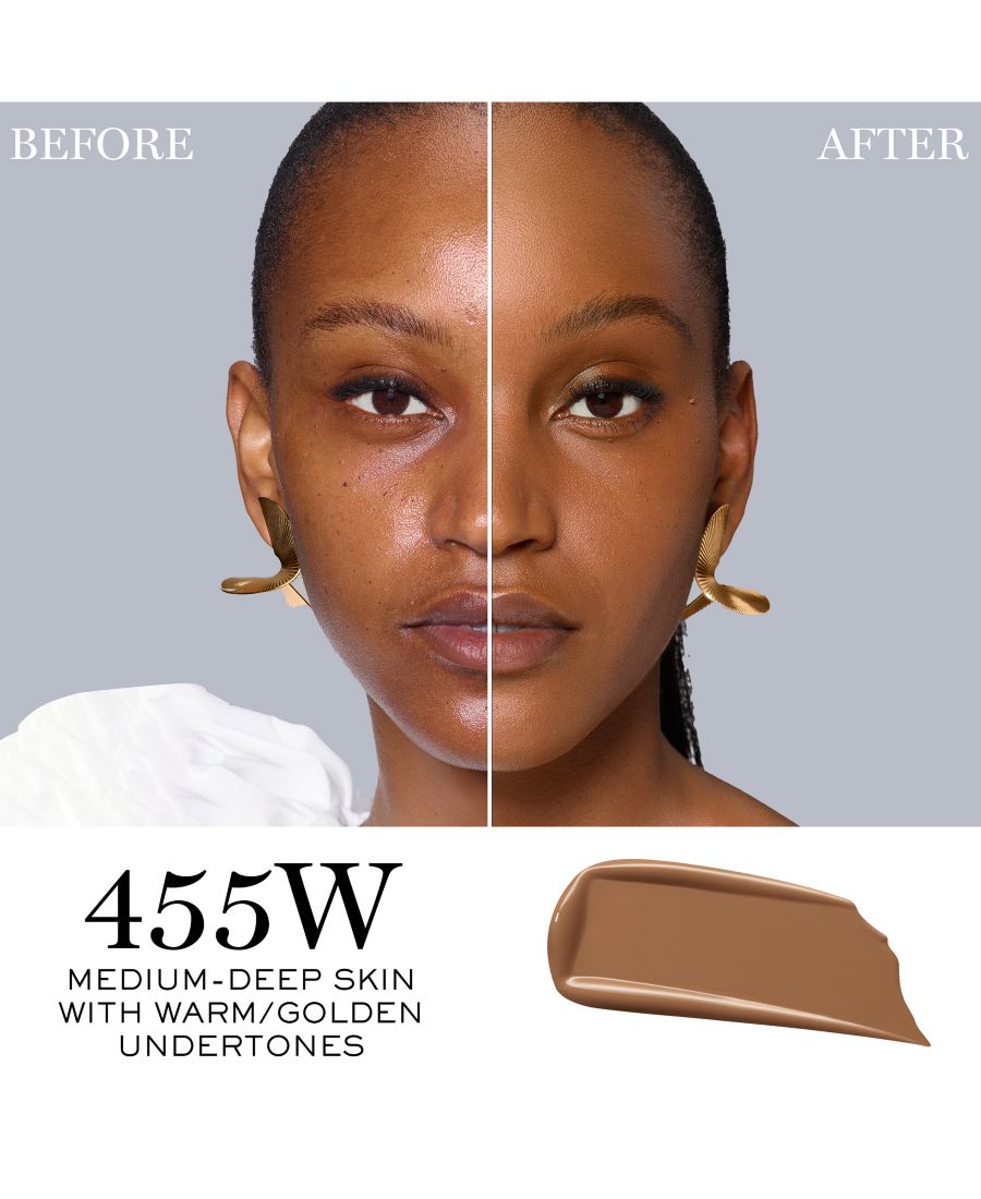 Тональный крем Teint Idole Ultra Wear Lancôme, цвет 455w - medium-deep skin with warm/golden undertones — фото 2