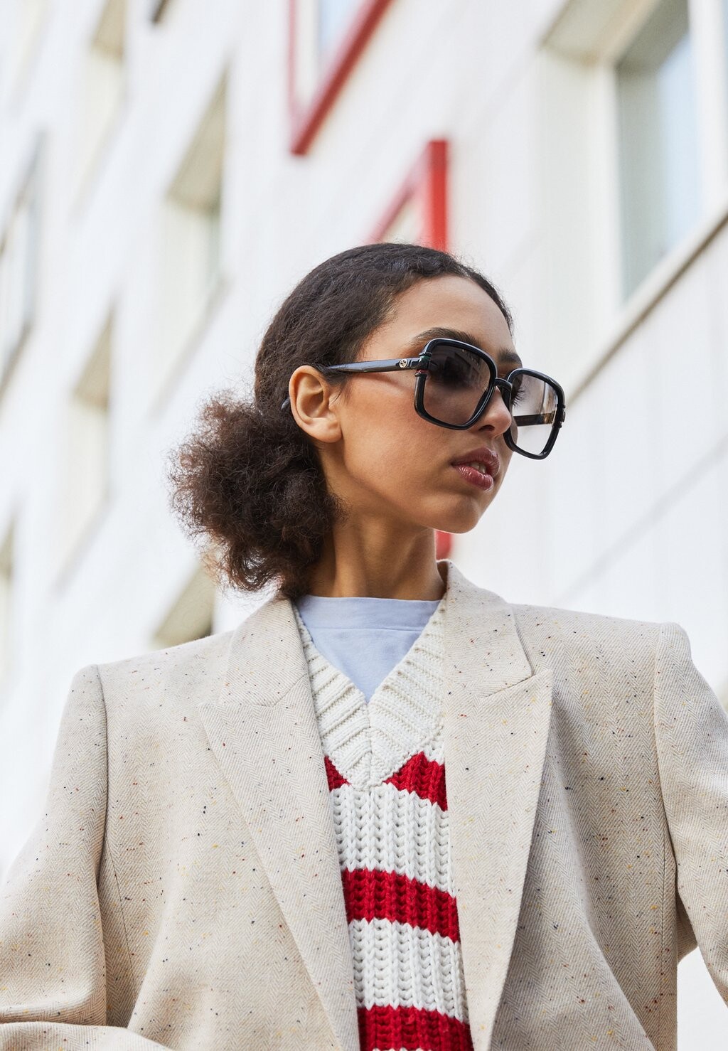 

Солнцезащитные очки Gucci, черный/черный/серый