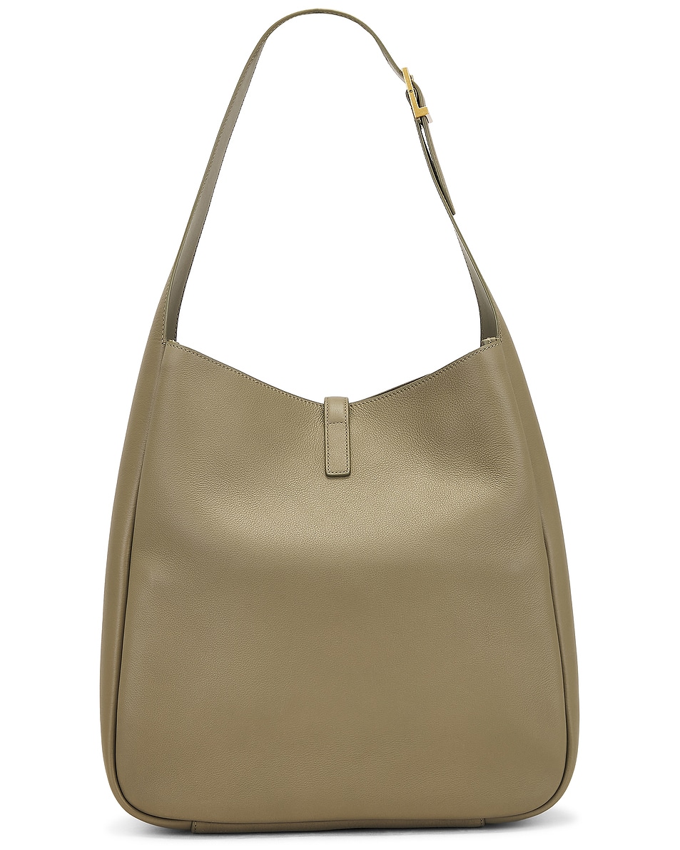 Большая элегантная сумка Le 5 A 7 Supple Hobo Saint Laurent, Strong Moss — фото 3