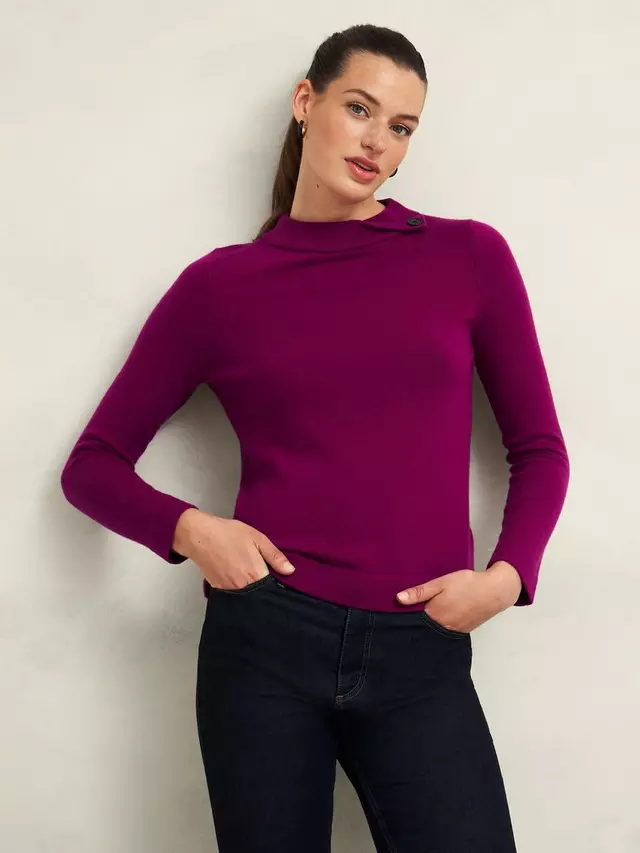 

Джемпер Hobbs Talia Wool Cashmere Blend, цвет dahlia/purple