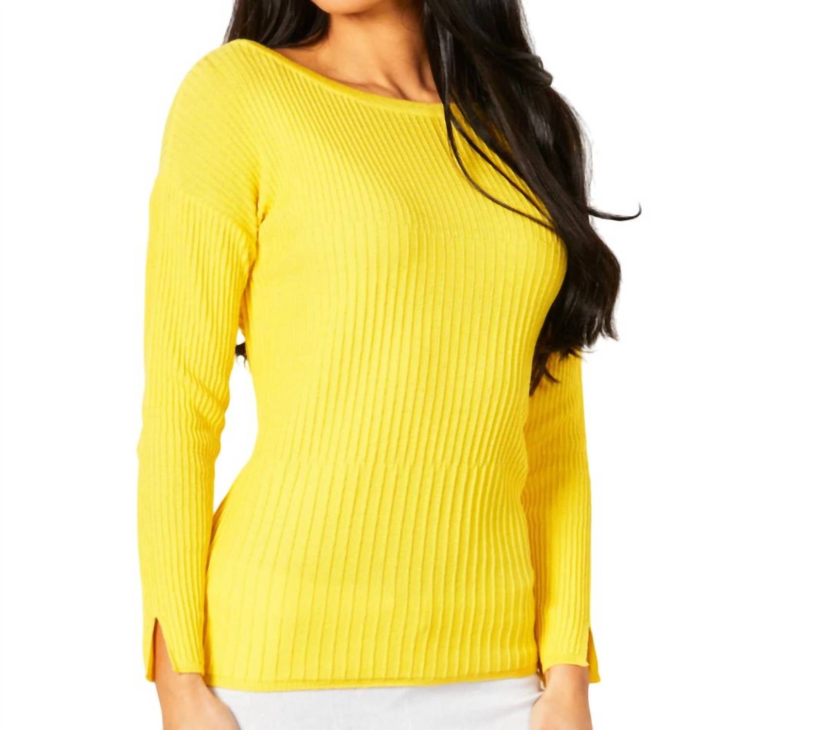 

Топ с круглым вырезом в рубчик цвета лимона Angel Apparel, цвет lemon