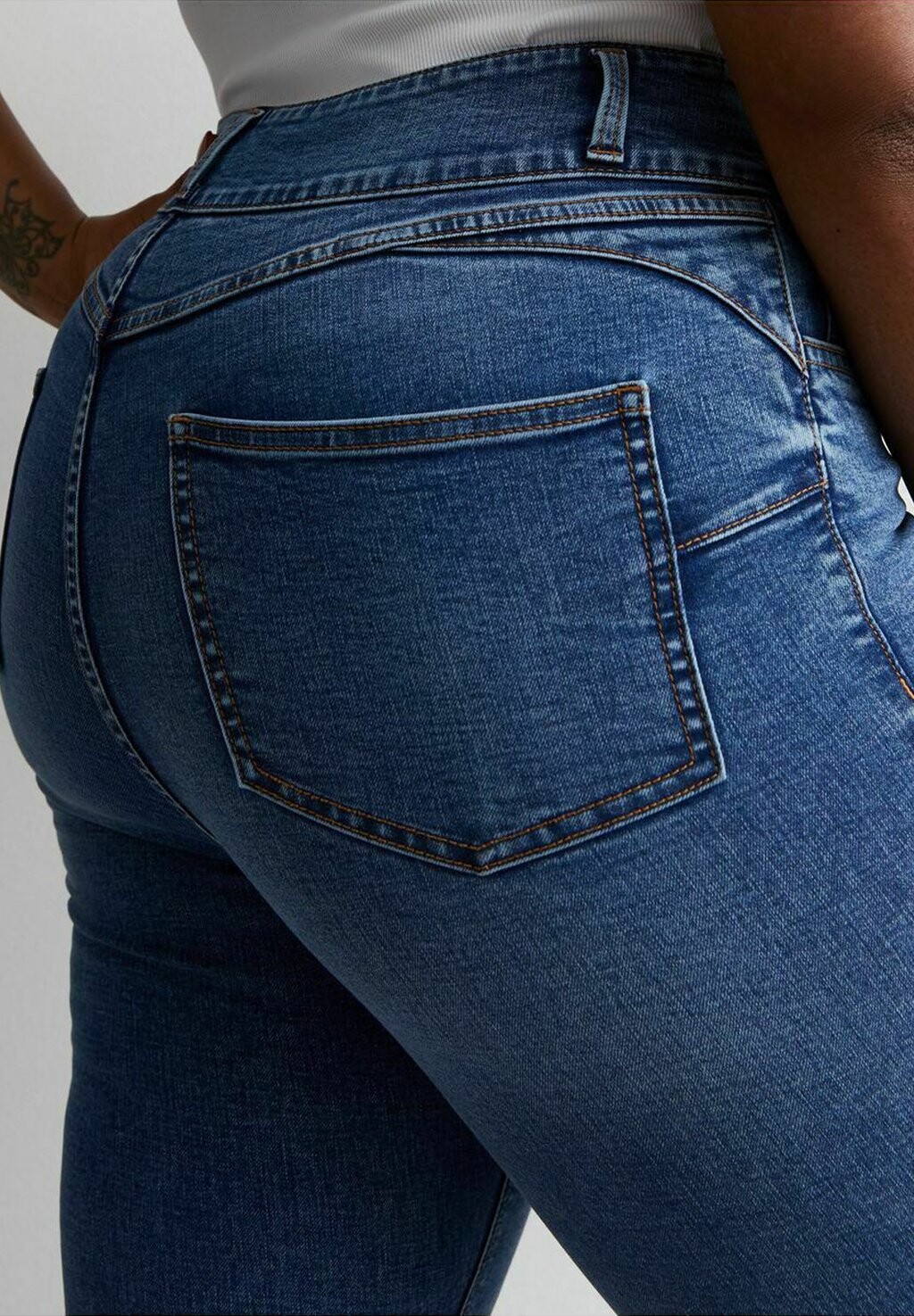 

Джинсы облегающие CURVES HIGH WAIST New Look Curves, синий