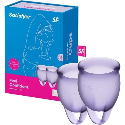 

Набор менструальных чаш Satisfyer Feel Confident 15 мл и 20 мл — упаковка из 2 шт.