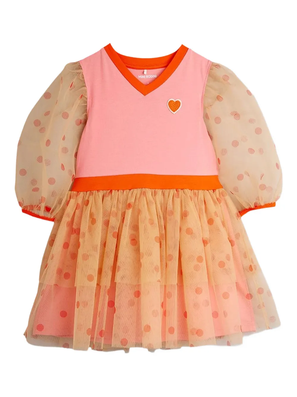 

Платье из тюля в горошек Mini Rodini, розовый
