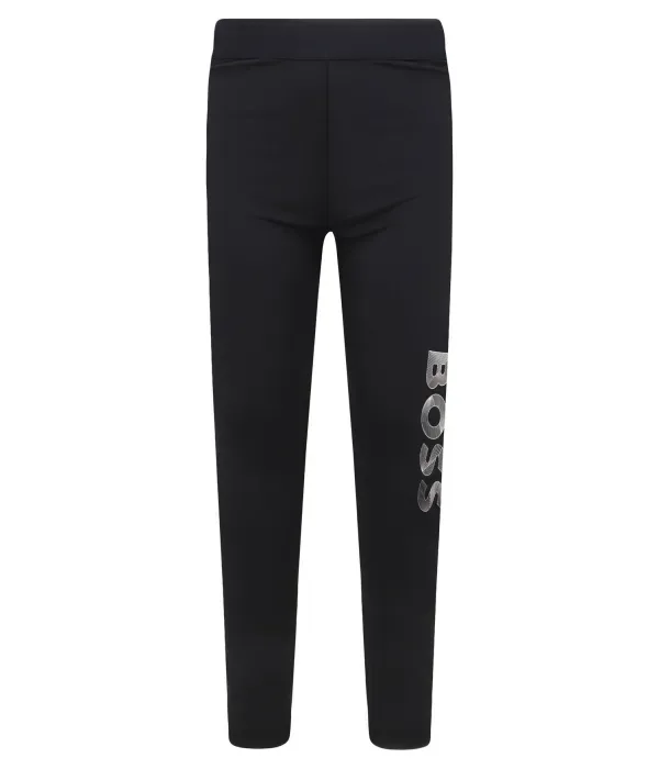 Леггинсы MAILLE slim fit Boss Kidswear, черный
