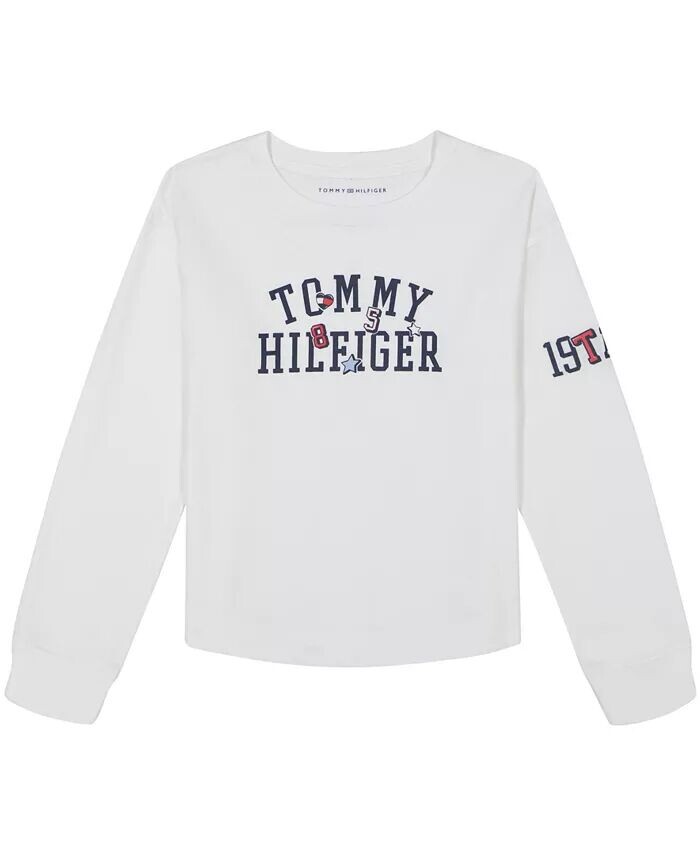 

Футболка с длинными рукавами для больших девочек Tommy Hilfiger, белый