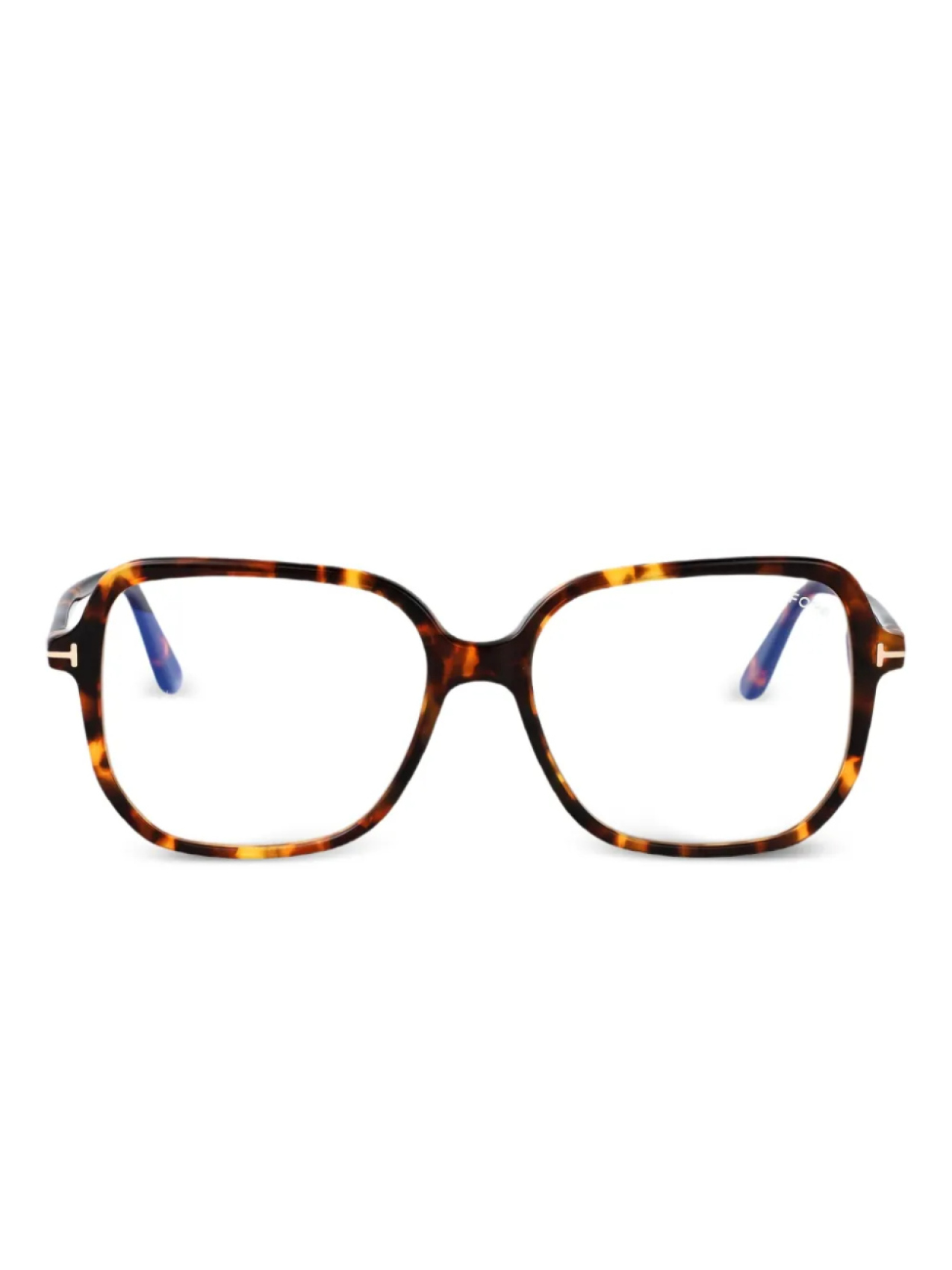 

Большие очки TOM FORD Eyewear FT5578-B в черепаховой оправе, коричневый