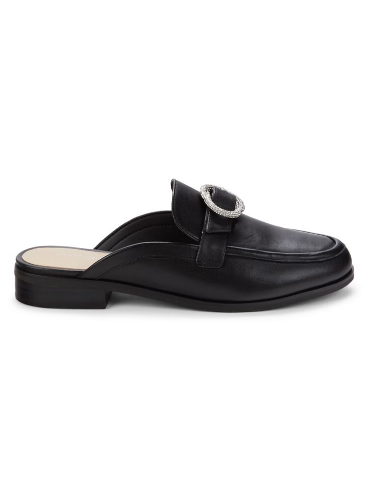 

Кожаные мюли с кристаллической пряжкой Stuart Weitzman, черный