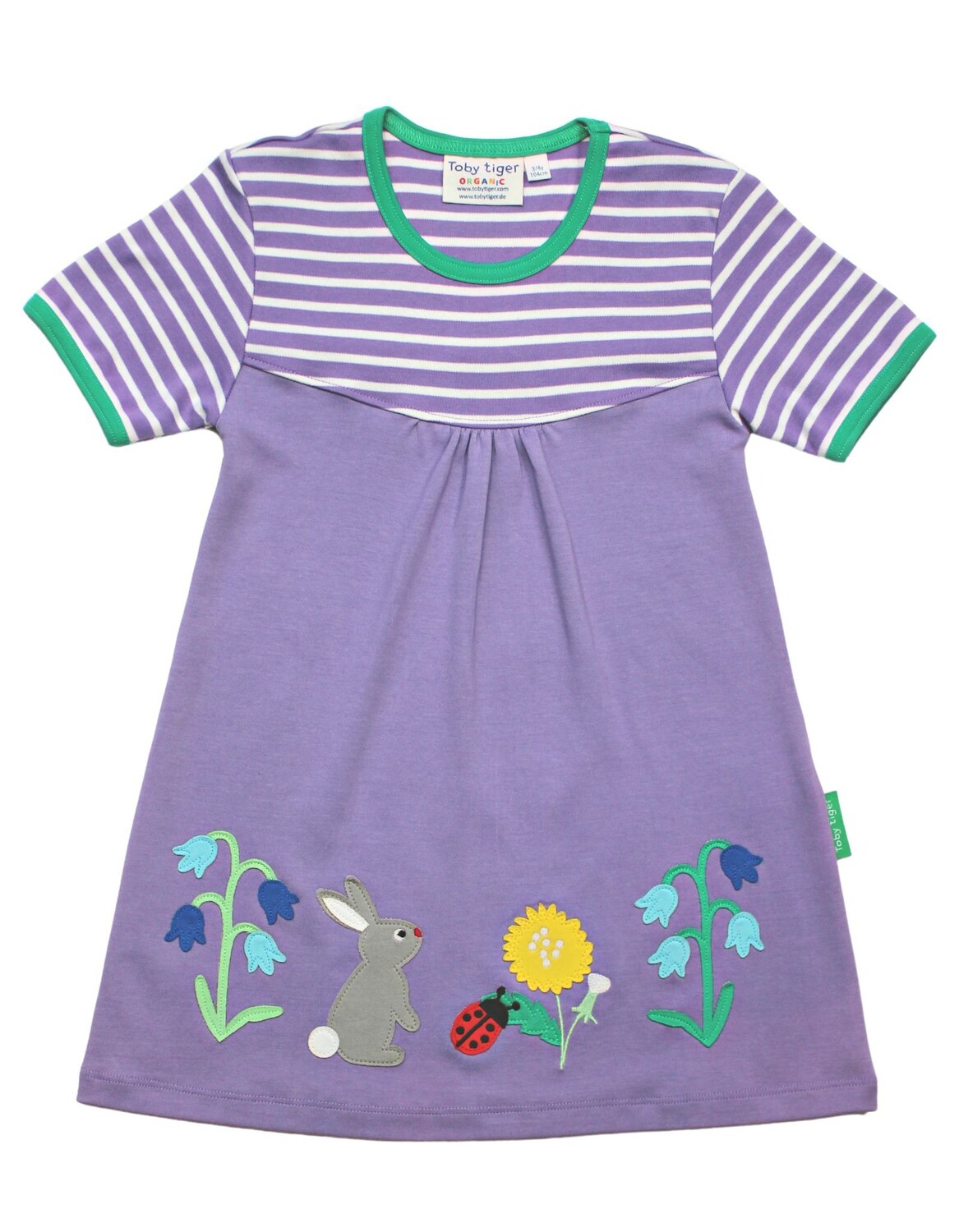

Платье Toby Tiger Kinder mit Frühlings Applikation, фиолетовый