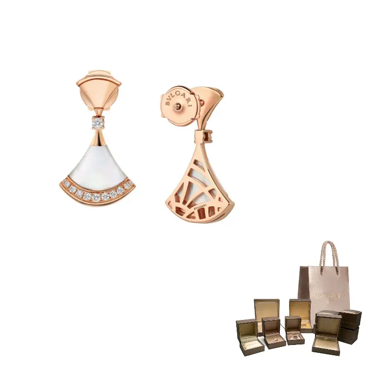 

BVLGARI Divas' Dream серия 18K Rose Gold серьги Women's Silver