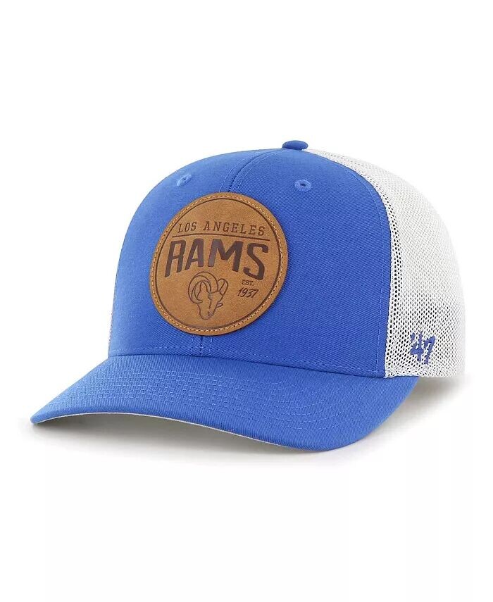 

Мужская синяя кепка Los Angeles Rams Leather Head Flex '47 Brand