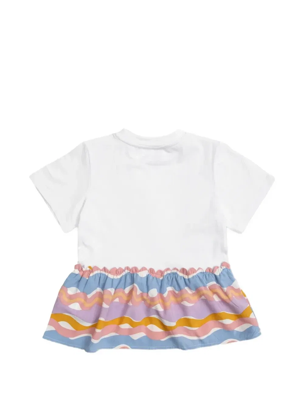 Футболка с фактурными вставками Stella McCartney Kids, белый — фото 2