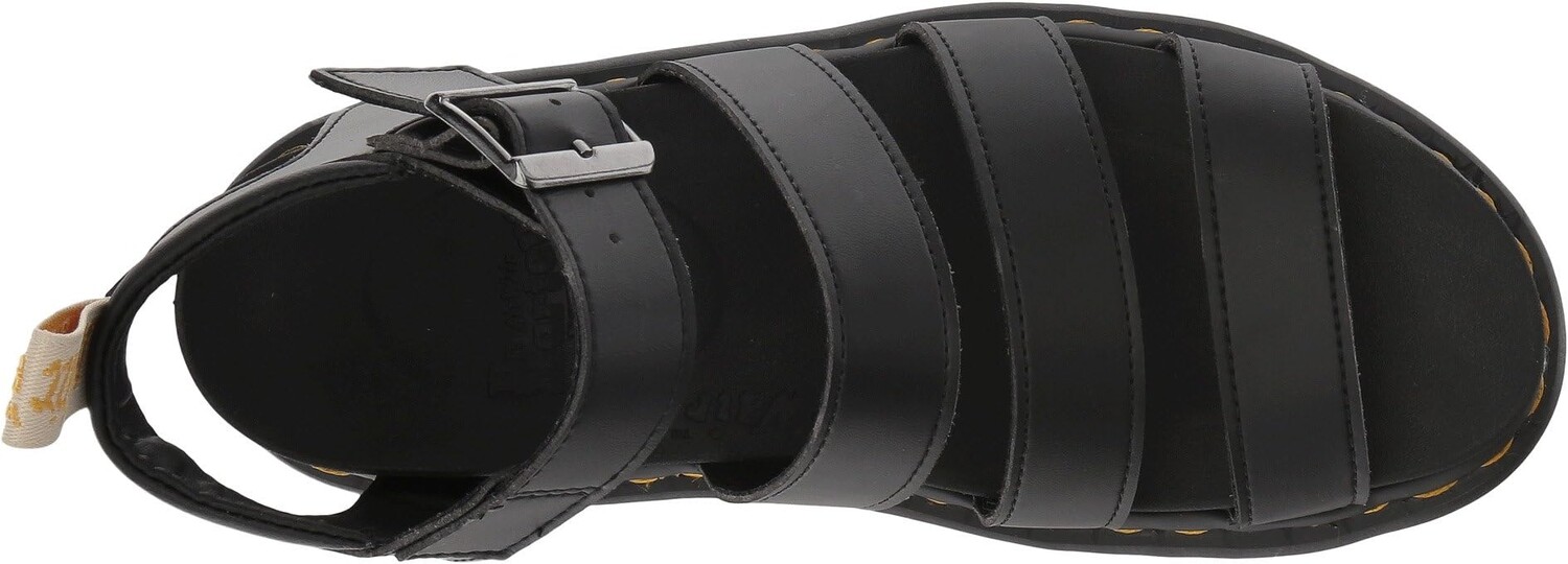 Сандалии на плоской подошве Vegan Blaire Dr. Martens, цвет Black Felix Rub Off/Black Soft PU — фото 2