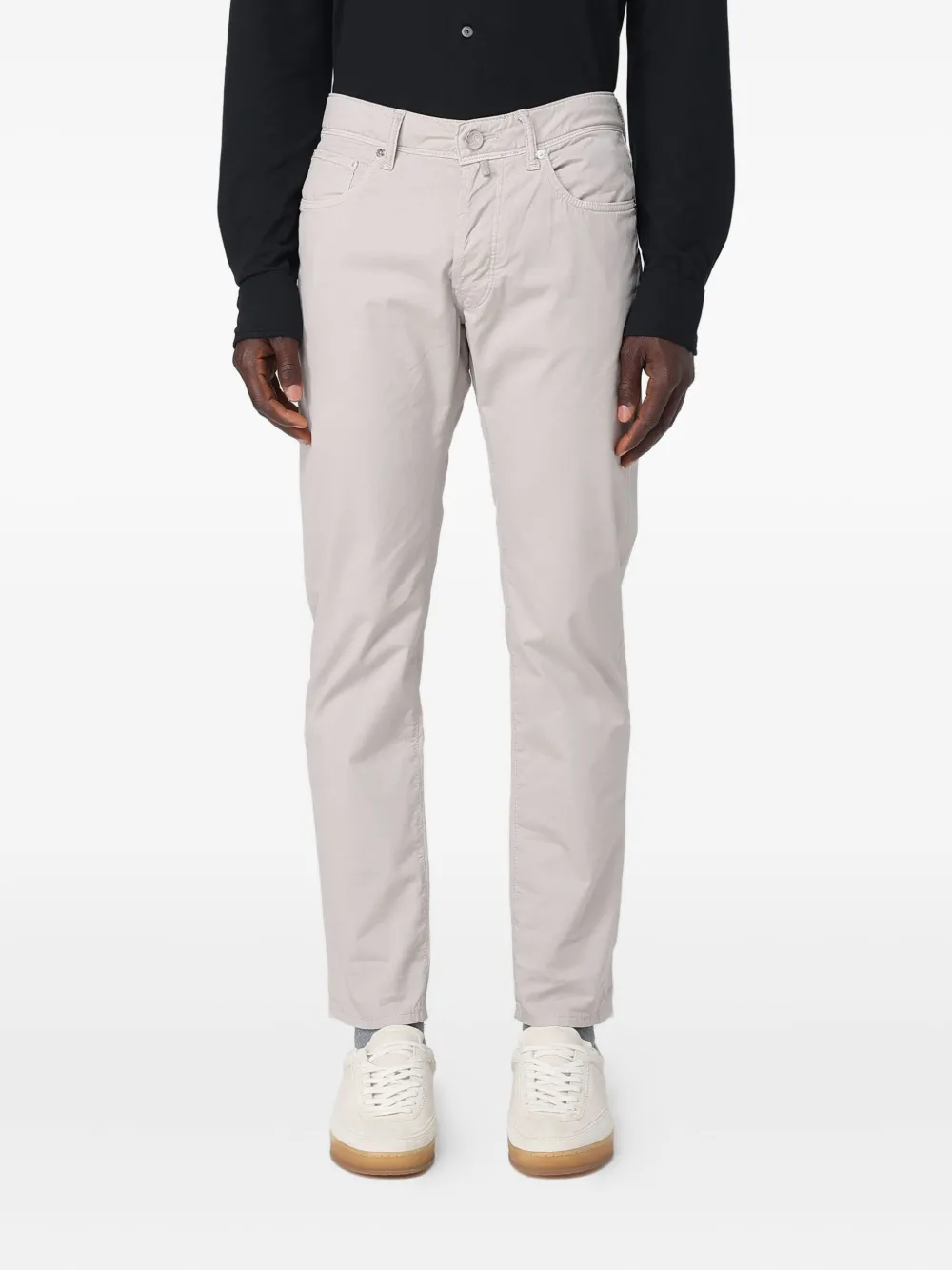 

Брюки с нашивкой-логотипом Incotex, серый