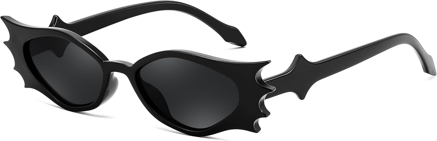 

Забавные солнцезащитные очки FEISEDY для женщин, мужчин и детей, в форме бабочки и летучей мыши, идеально подходят для семейного Хэллоуина и вечеринок, артикул B4188, Black