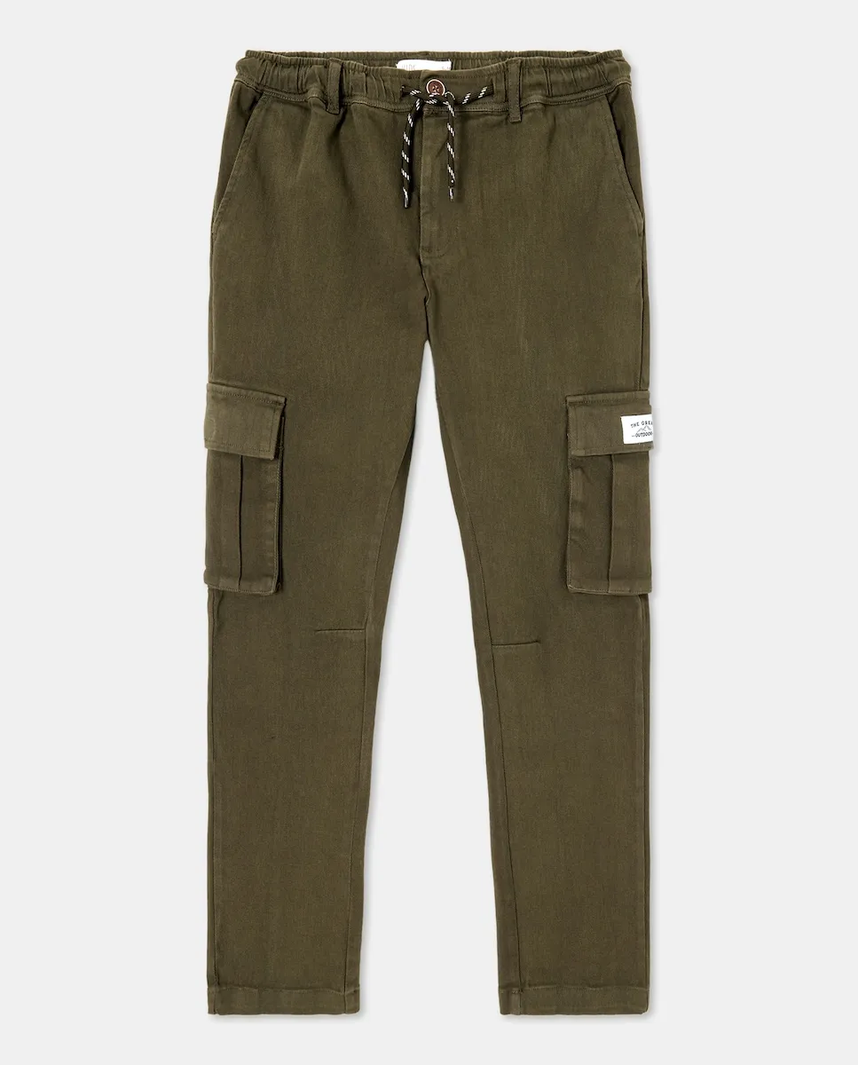 

Детские карго-штаны с резинкой Kids El Corte Inglés, темно-зеленый