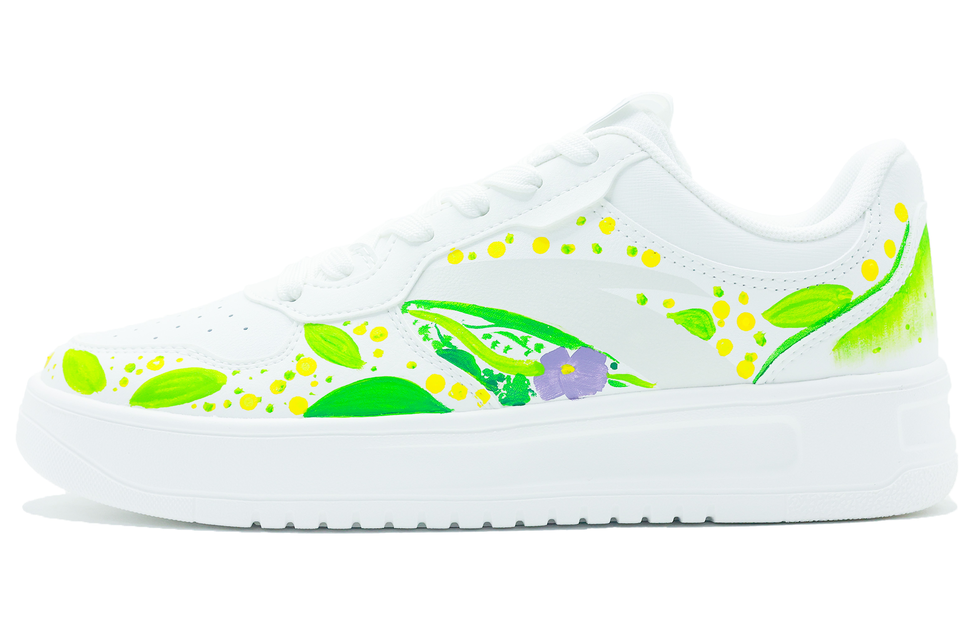 

ANTA Противоскользящие низкие кроссовки для скейтбординга, мужские, белые, зеленые, желтые