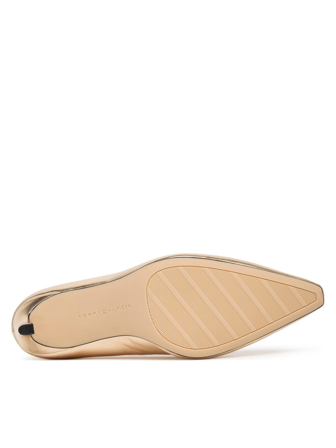 Туфли на высоком каблуке Logo Metallic Pump Slanted Hl FW0FW08994 Tommy Hilfiger, желтый — фото 4