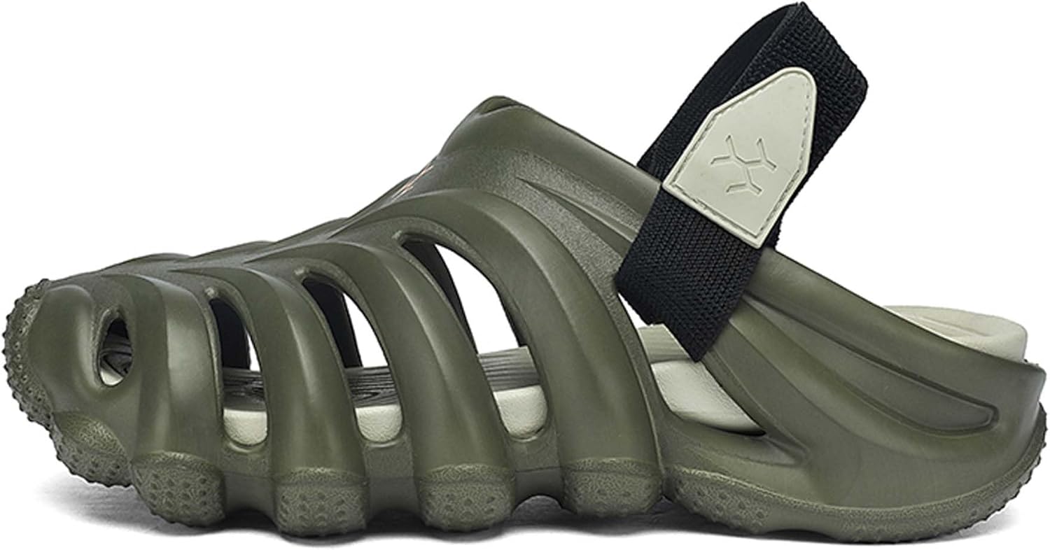 

Летние мужские кроссовки для пещер, стильные шлепанцы с защитой носка, противоскользящая обувь для работы и сада Generic, зеленый