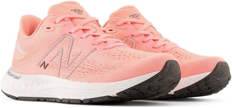 Кроссовки для бега New Balance Fresh Foam X 880v12 для мальчиков, Grapefruit/Metallic Silver — фото 4
