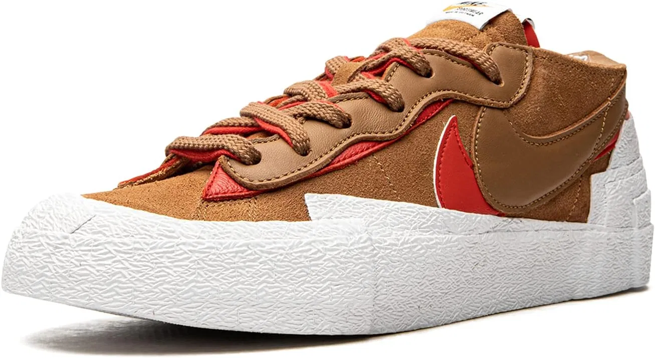 Мужские кроссовки Nike Blazer Low/Sacai DD1877, Light Brown, White — фото 4