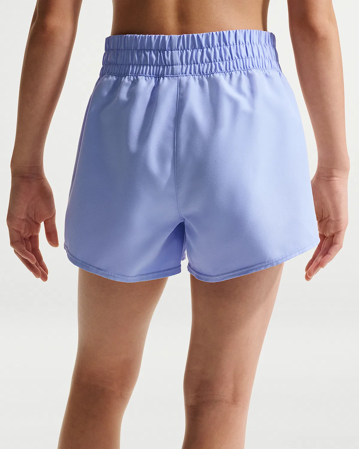 Детские (девочки) плавательные шорты Nike Swim Breaker 3", Light Thistle/White — фото 3
