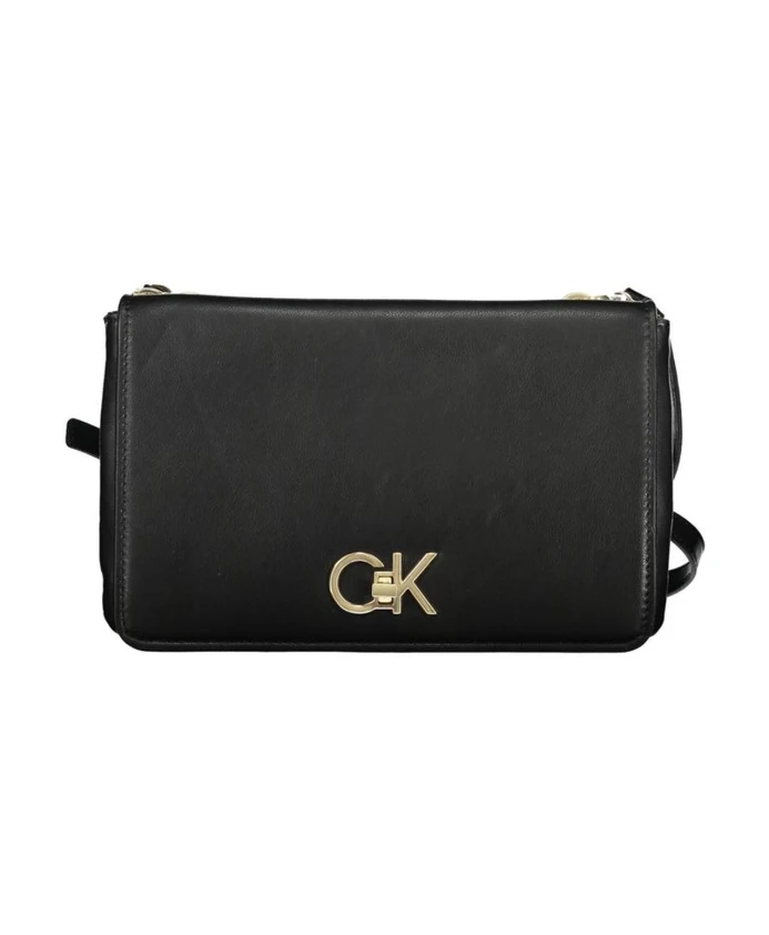 

Сумка через плечо из полиэстера с двумя отделениями. Calvin Klein, черный