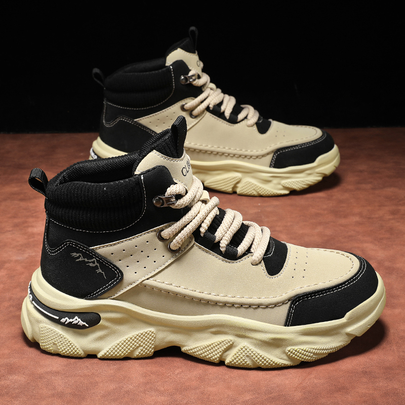 GAISIMA Мужские ботинки Martin Beige Black Khaki в цвете бежевый черный, цвет Beige Black — фото 2