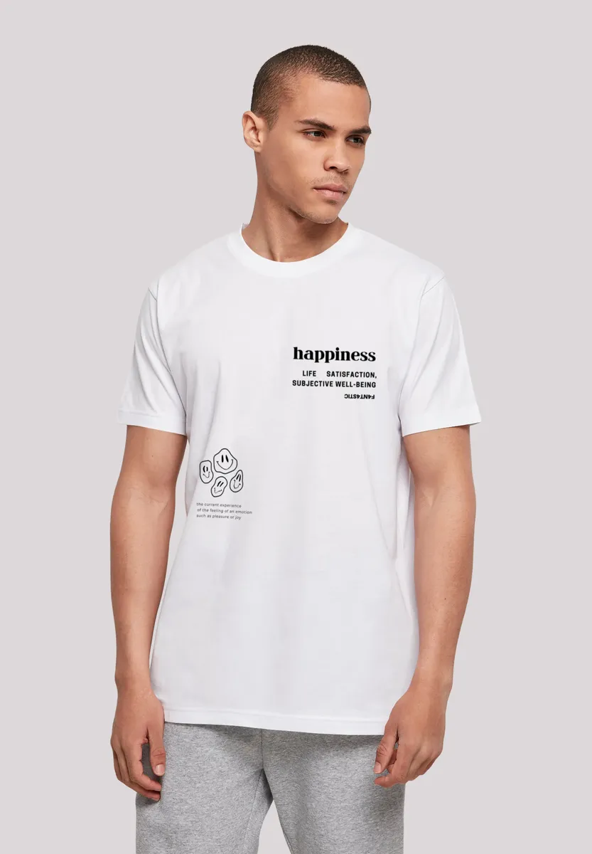 

F4NT4STIC Футболка "happiness TEE UNISEX", принт, белый