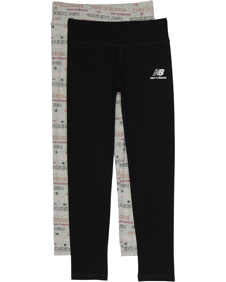 

Брюки New Balance Kids 2-Pack Leggings, цвет Grey Heather/Black