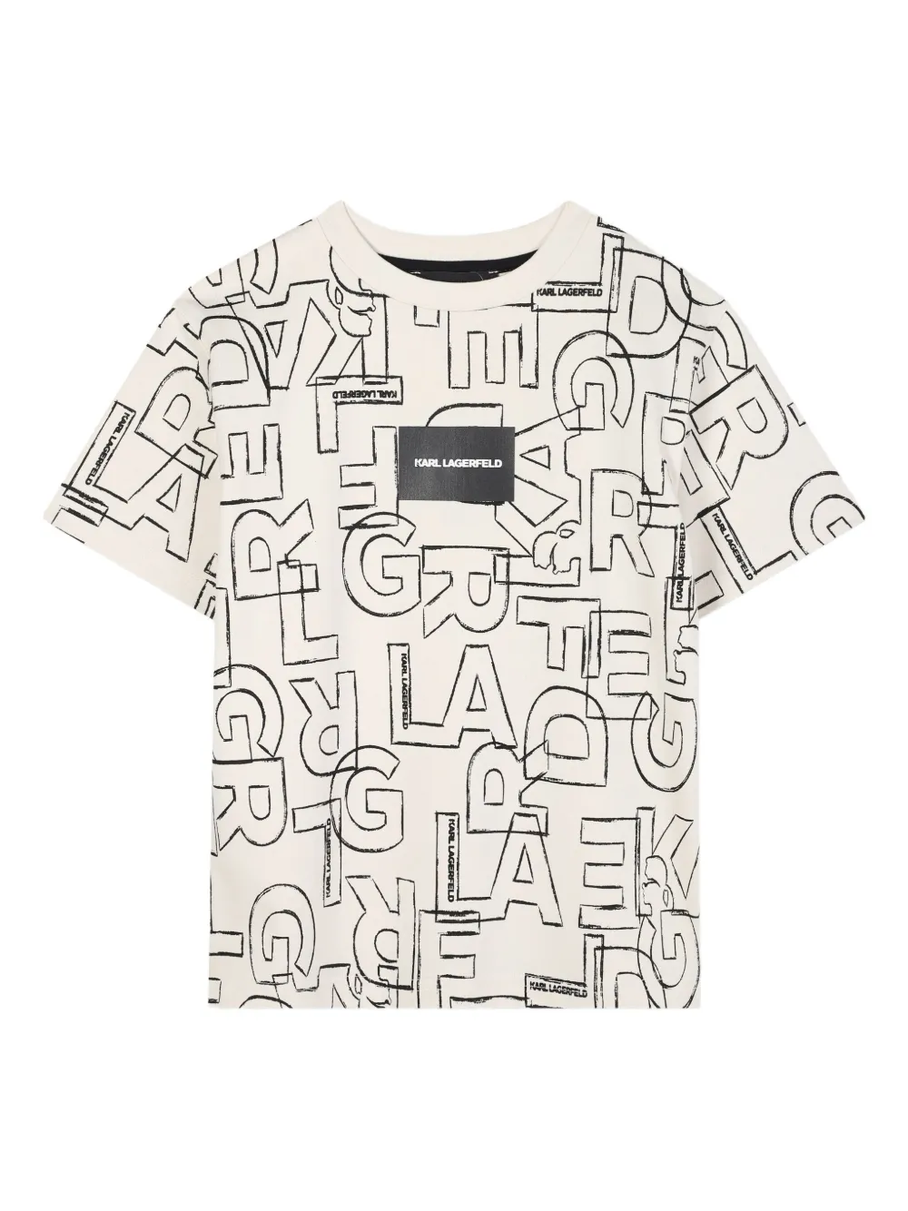 

Футболка с графичным принтом KARL LAGERFELD KIDS, белый