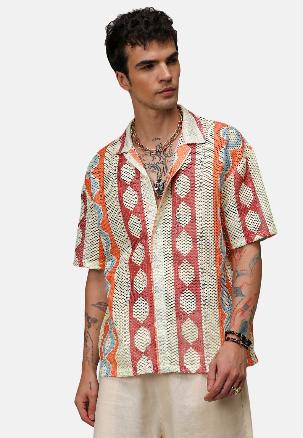 

Рубашка CASUAL FRANK Instafab, мультиколор