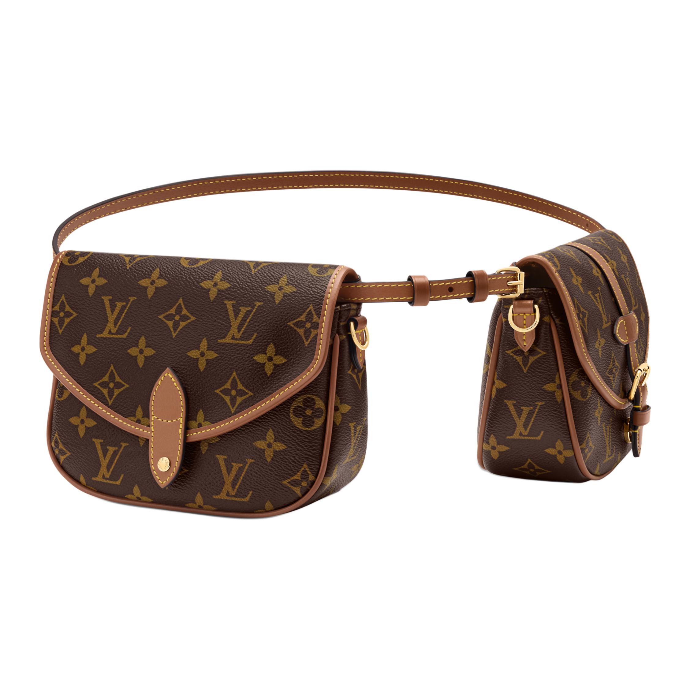 

LOUIS VUITTON Женская коричневая поясная сумка через плечо малого размера