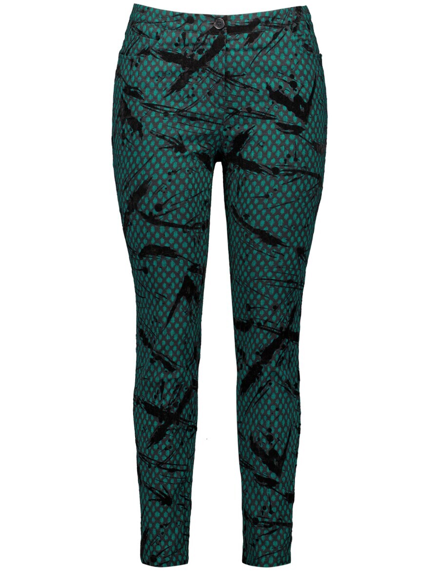 

Тканевые брюки SAMOON Slim fit Pants, изумрудный