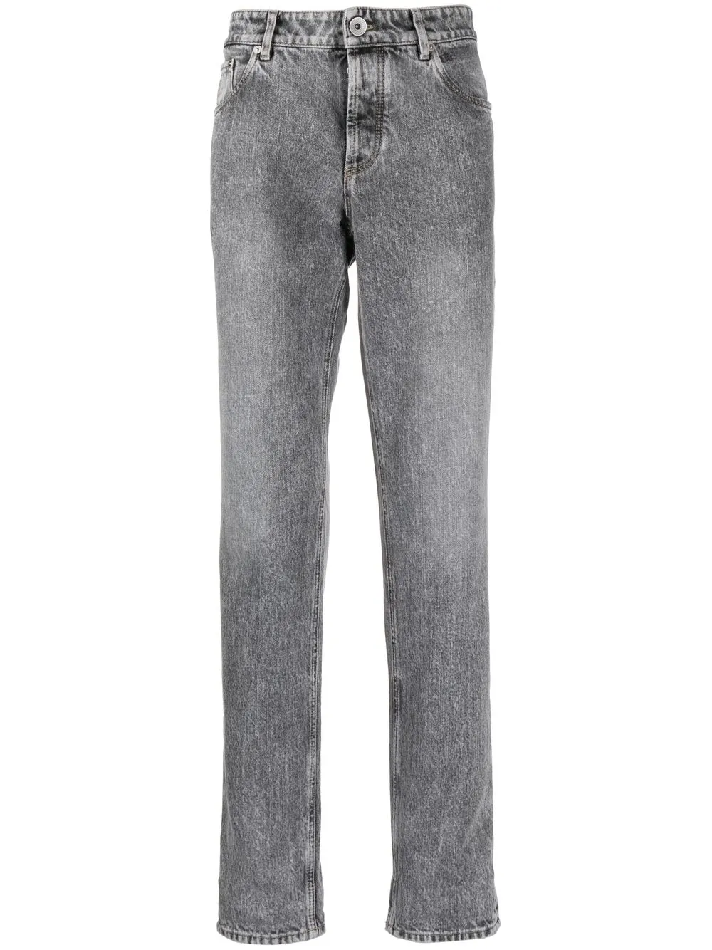 

Прямые джинсы Brunello Cucinelli, серый