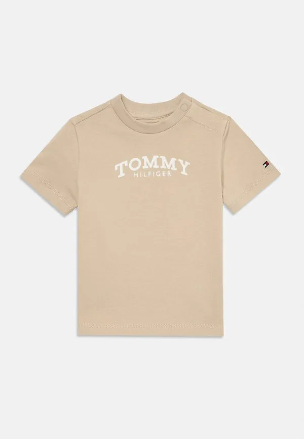 Футболка с текстурированным логотипом Tommy Hilfiger, Gulf Sand