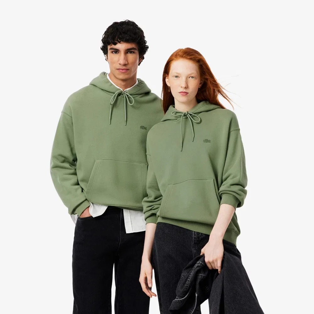 Мужское худи свободного кроя SH7741-55N цвета мох от Lacoste