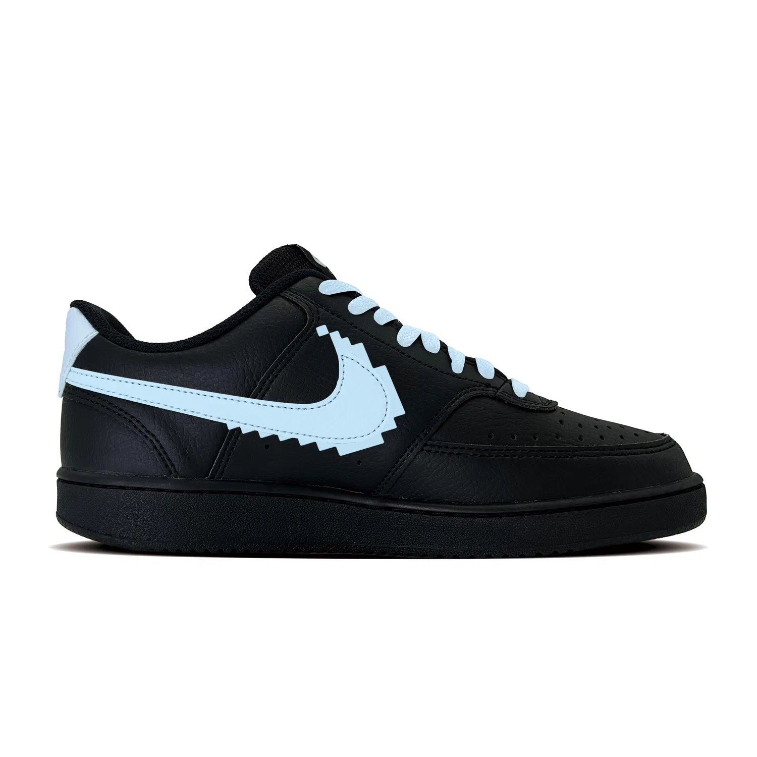 Кроссовки Nike Court Vision 1 Pixel Swoosh Light Blue — фото 3