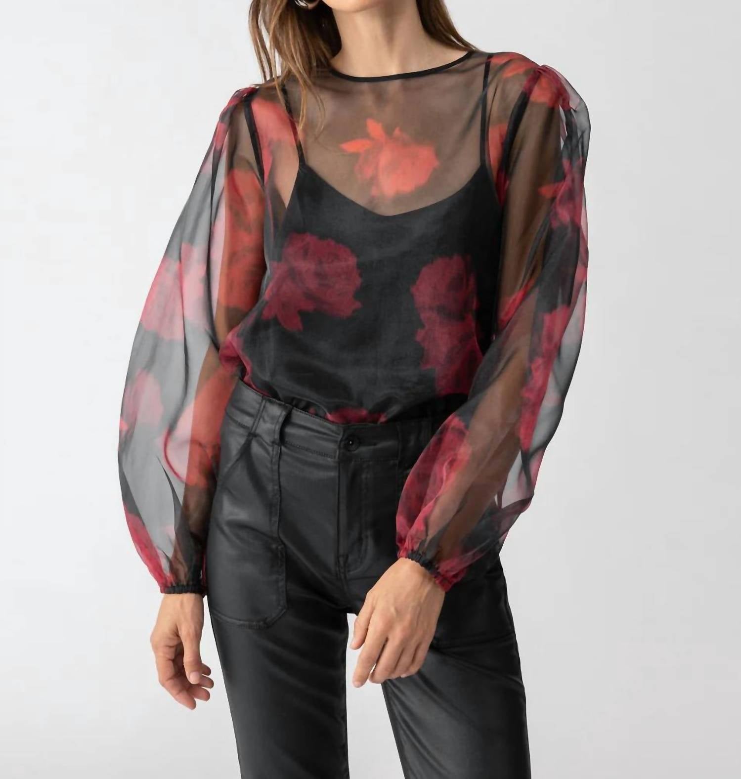 

Прозрачная блузка Moody Sheer в цвете Moody Rose Sanctuary
