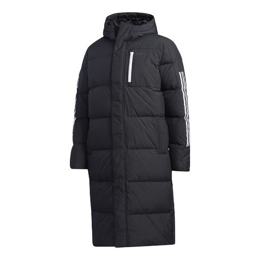 

Пуховик adidas neo Sports hooded down Jacket Black, черный