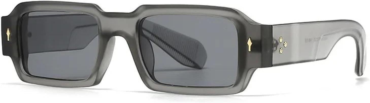 

Классические солнцезащитные очки с заклепками для женщин и мужчин, модные, винтажные, популярные, в стиле панк, с защитой от УФ-излучения UV400 TVTBBVV, Gray Light Black