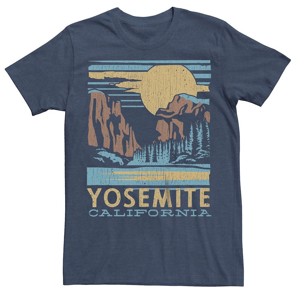 

Мужская футболка с графическим рисунком Yosemite California Forest Landscape Box Generic, цвет Navy Heather