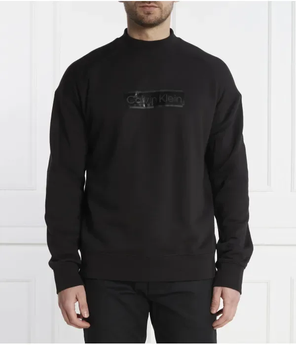Праздничная толстовка с логотипом regular fit Calvin Klein, черный