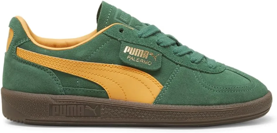 Детские кроссовки PUMA Palermo на шнуровке для мальчиков - зеленые — фото 2