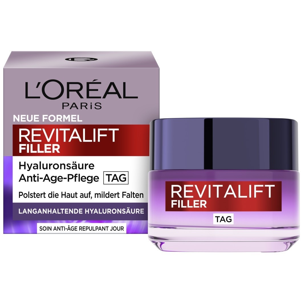 

Дневной крем revitalift filler [+hyaluronsäure] intensiv aufpolsternde anti-age pflege Loreal Paris, объем 50 мл