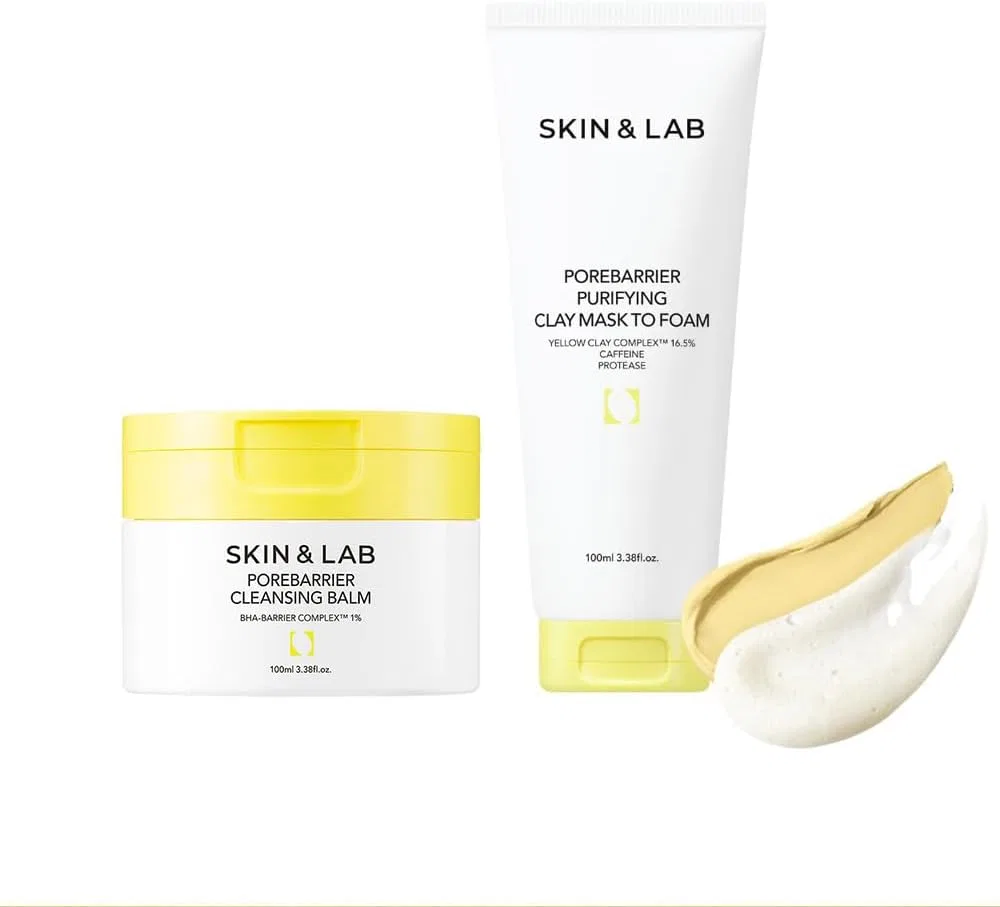 Набор Skin&Lab — Для очищения пор Poreless Thorough Cleansing, очищающий бальзам 100 мл + глиняная маска 100 мл