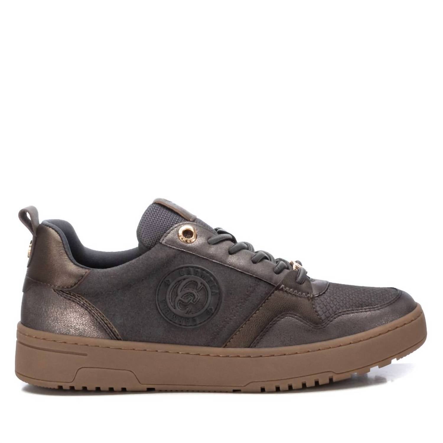 Женские кожаные кроссовки Trainers в сером цвете Xti, серый