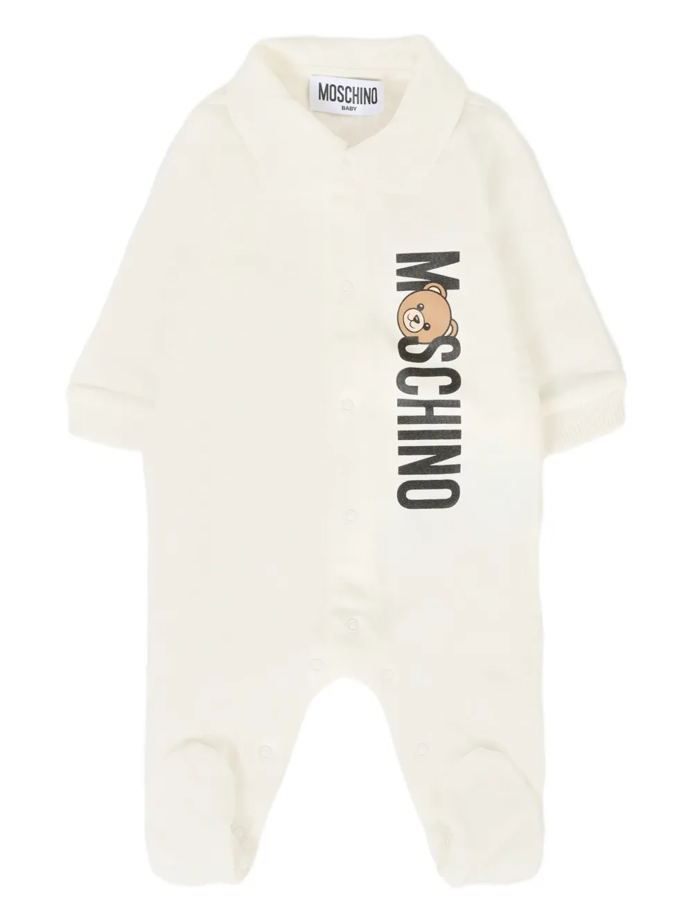 

Комбинезон для новорожденного с принтом Moschino Kids, белый