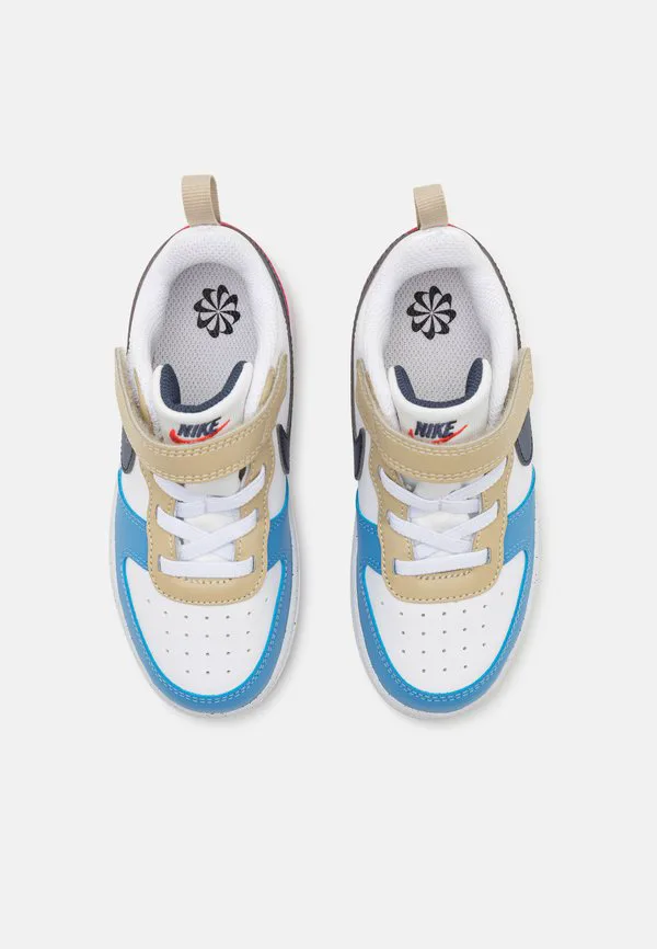 Кроссовки унисекс court borough recraft Nike Sportswear, White/Thunder Blue/Light Crimson/Blue Beyond — фото 4